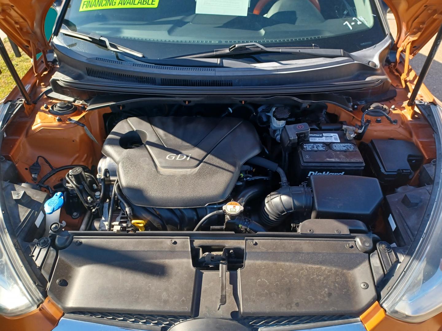 2013 ORANGE /BLACK Hyundai Veloster (KMHTC6AD0DU) with an 1.6L DOHC GDI 16-valve I4 engine w/dual CVVT engine, 6-speed EcoShift dual clutch automatic transmission transmission, located at 2001 E. Lancaster, Ft. Worth, 76103, (817) 336-7000, 32.746181, -97.301018 - Photo#21